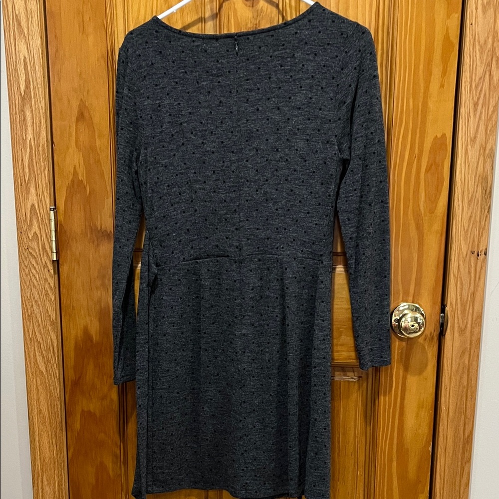 Loft Elegant Gray Long Sleeve Dress - Picture 5 of 6